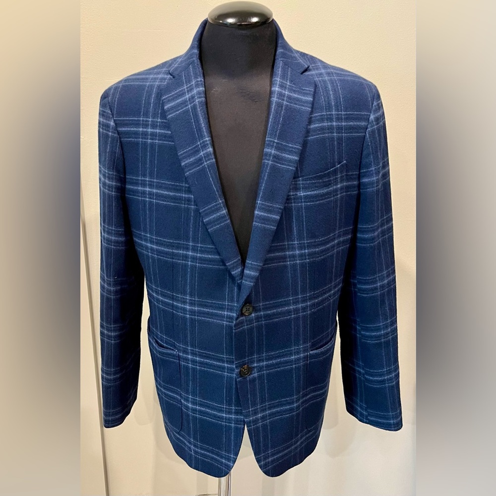 RW&CO. Blue Plaid Blazer